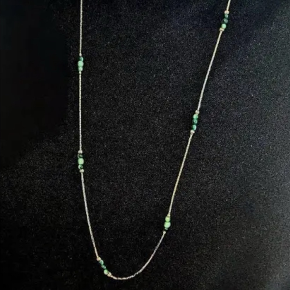 Vintage Green Beaded Korean Snake Chain